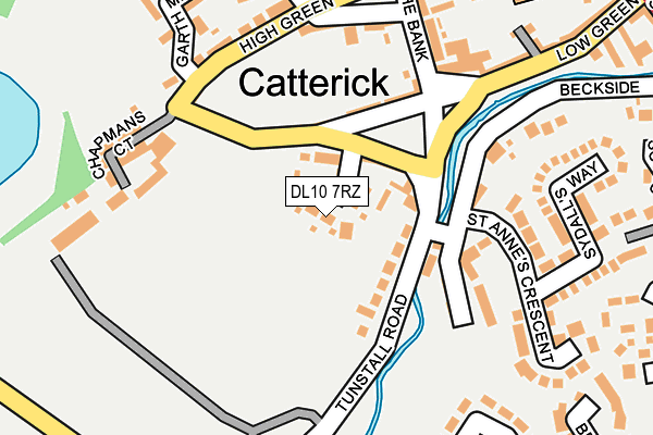 DL10 7RZ map - OS OpenMap – Local (Ordnance Survey) DL10 7RZ map - OS OpenMap – Local (Ordnance Survey)