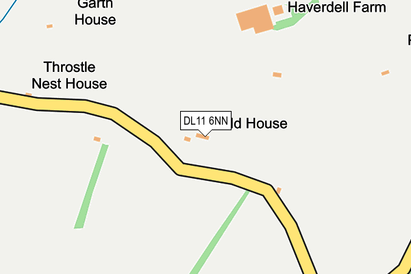 DL11 6NN map - OS OpenMap – Local (Ordnance Survey) DL11 6NN map - OS OpenMap – Local (Ordnance Survey)