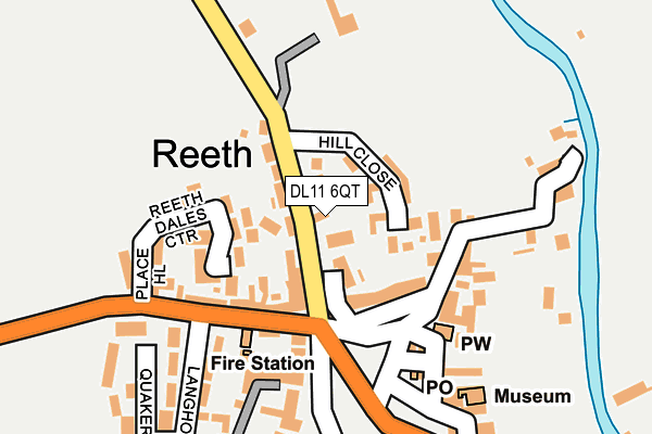 DL11 6QT map - OS OpenMap – Local (Ordnance Survey) DL11 6QT map - OS OpenMap – Local (Ordnance Survey)