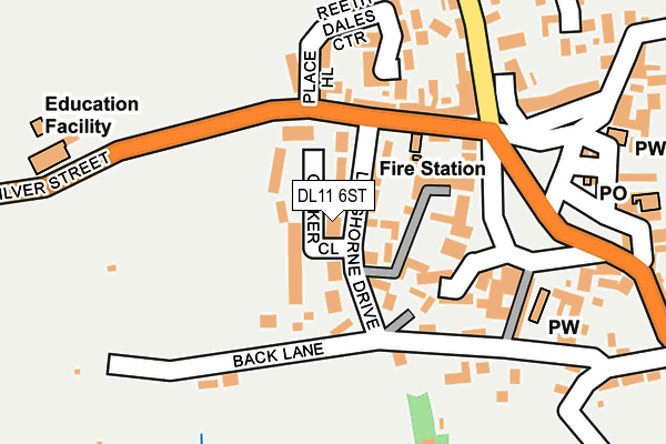 DL11 6ST map - OS OpenMap – Local (Ordnance Survey) DL11 6ST map - OS OpenMap – Local (Ordnance Survey)