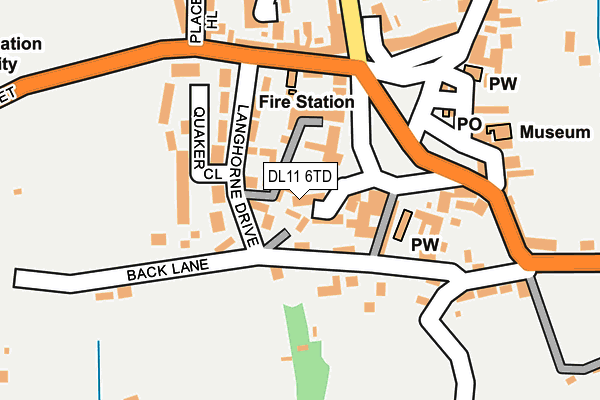 DL11 6TD map - OS OpenMap – Local (Ordnance Survey) DL11 6TD map - OS OpenMap – Local (Ordnance Survey)