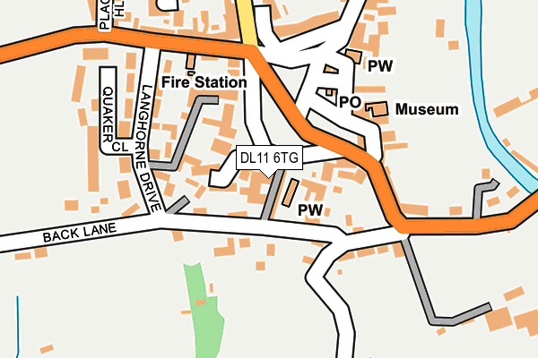 DL11 6TG map - OS OpenMap – Local (Ordnance Survey) DL11 6TG map - OS OpenMap – Local (Ordnance Survey)
