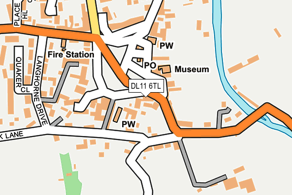 DL11 6TL map - OS OpenMap – Local (Ordnance Survey) DL11 6TL map - OS OpenMap – Local (Ordnance Survey)
