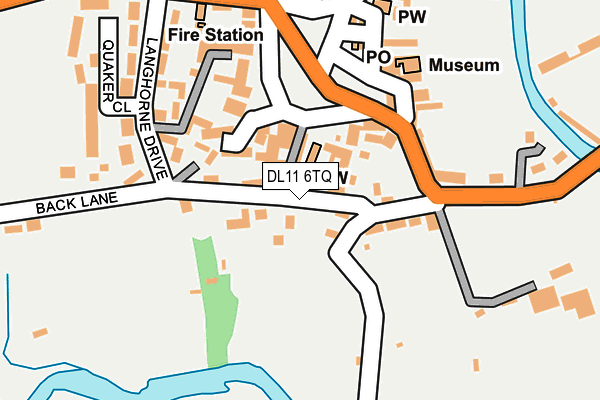 DL11 6TQ map - OS OpenMap – Local (Ordnance Survey) DL11 6TQ map - OS OpenMap – Local (Ordnance Survey)