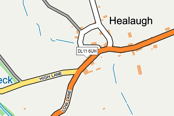 DL11 6UH map - OS OpenMap – Local (Ordnance Survey) DL11 6UH map - OS OpenMap – Local (Ordnance Survey)
