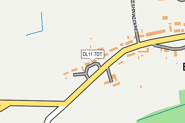 DL11 7DT map - OS OpenMap – Local (Ordnance Survey) DL11 7DT map - OS OpenMap – Local (Ordnance Survey)