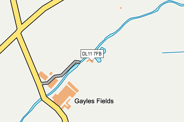 DL11 7FB map - OS OpenMap – Local (Ordnance Survey) DL11 7FB map - OS OpenMap – Local (Ordnance Survey)