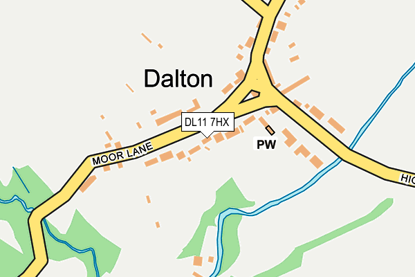 DL11 7HX map - OS OpenMap – Local (Ordnance Survey) DL11 7HX map - OS OpenMap – Local (Ordnance Survey)