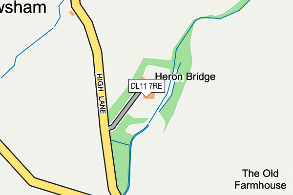 DL11 7RE map - OS OpenMap – Local (Ordnance Survey) DL11 7RE map - OS OpenMap – Local (Ordnance Survey)
