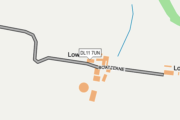 DL11 7UN map - OS OpenMap – Local (Ordnance Survey) DL11 7UN map - OS OpenMap – Local (Ordnance Survey)