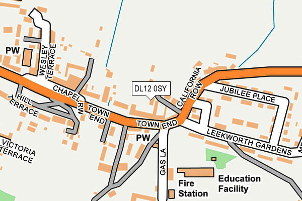 DL12 0SY map - OS OpenMap – Local (Ordnance Survey) DL12 0SY map - OS OpenMap – Local (Ordnance Survey)