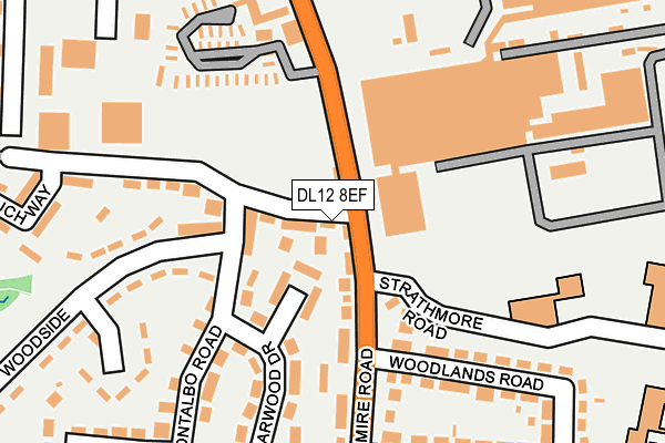 DL12 8EF map - OS OpenMap – Local (Ordnance Survey) DL12 8EF map - OS OpenMap – Local (Ordnance Survey)