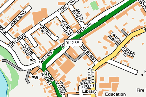 DL12 8EJ map - OS OpenMap – Local (Ordnance Survey) DL12 8EJ map - OS OpenMap – Local (Ordnance Survey)