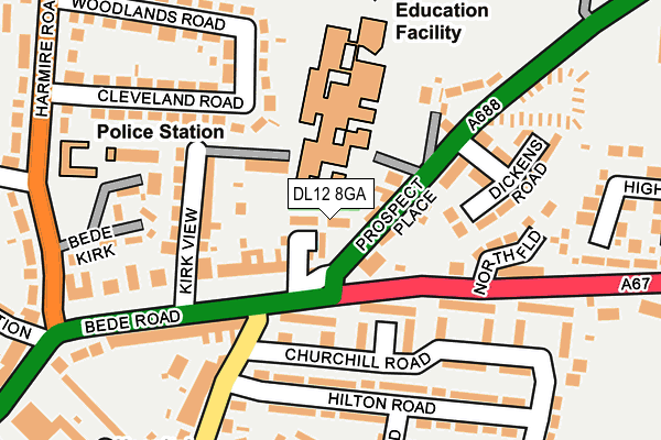 DL12 8GA map - OS OpenMap – Local (Ordnance Survey) DL12 8GA map - OS OpenMap – Local (Ordnance Survey)