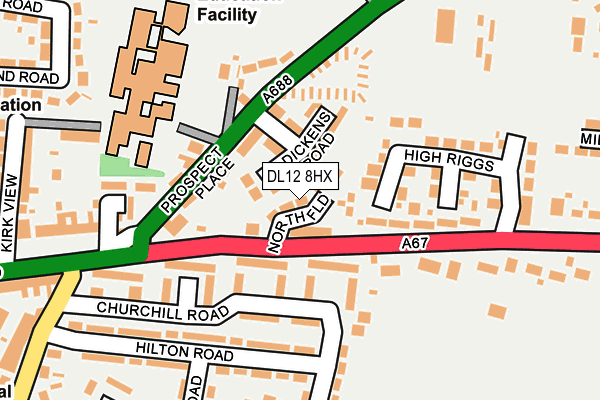 DL12 8HX map - OS OpenMap – Local (Ordnance Survey) DL12 8HX map - OS OpenMap – Local (Ordnance Survey)