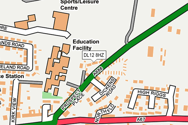 DL12 8HZ map - OS OpenMap – Local (Ordnance Survey) DL12 8HZ map - OS OpenMap – Local (Ordnance Survey)