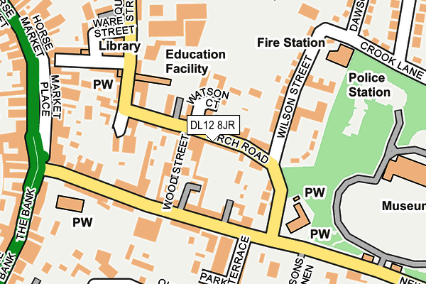 DL12 8JR map - OS OpenMap – Local (Ordnance Survey) DL12 8JR map - OS OpenMap – Local (Ordnance Survey)