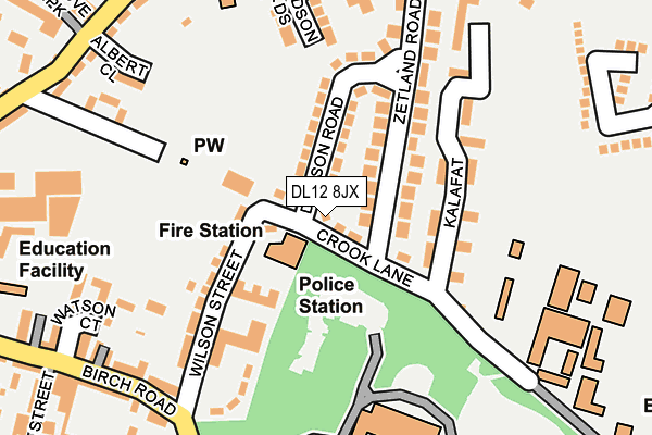 DL12 8JX map - OS OpenMap – Local (Ordnance Survey) DL12 8JX map - OS OpenMap – Local (Ordnance Survey)