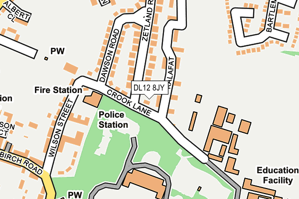 DL12 8JY map - OS OpenMap – Local (Ordnance Survey) DL12 8JY map - OS OpenMap – Local (Ordnance Survey)