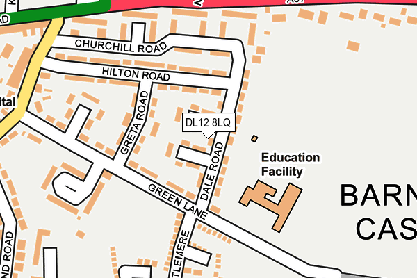 DL12 8LQ map - OS OpenMap – Local (Ordnance Survey) DL12 8LQ map - OS OpenMap – Local (Ordnance Survey)