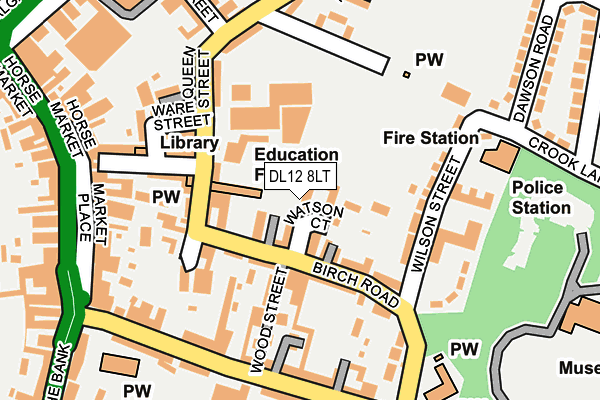 DL12 8LT map - OS OpenMap – Local (Ordnance Survey) DL12 8LT map - OS OpenMap – Local (Ordnance Survey)