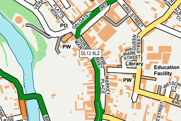 DL12 8LZ map - OS OpenMap – Local (Ordnance Survey) DL12 8LZ map - OS OpenMap – Local (Ordnance Survey)