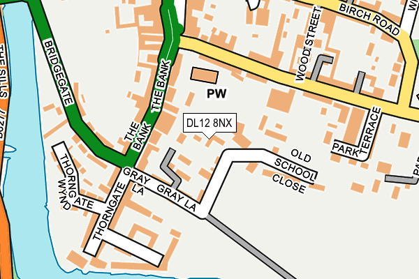 DL12 8NX map - OS OpenMap – Local (Ordnance Survey) DL12 8NX map - OS OpenMap – Local (Ordnance Survey)