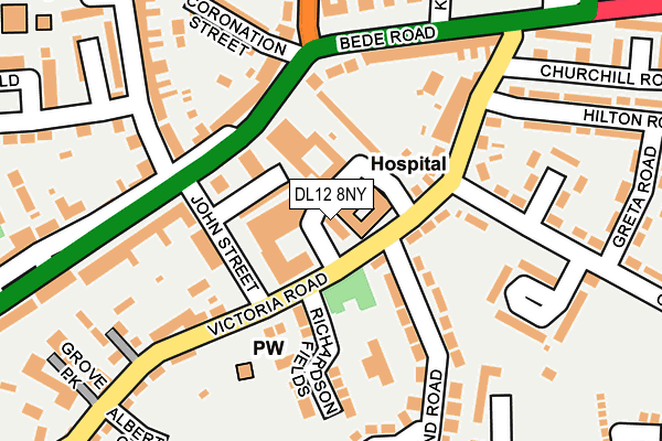 DL12 8NY map - OS OpenMap – Local (Ordnance Survey) DL12 8NY map - OS OpenMap – Local (Ordnance Survey)