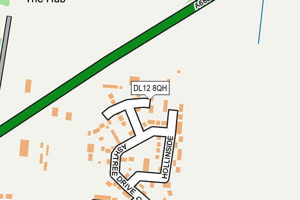 DL12 8QH map - OS OpenMap – Local (Ordnance Survey) DL12 8QH map - OS OpenMap – Local (Ordnance Survey)
