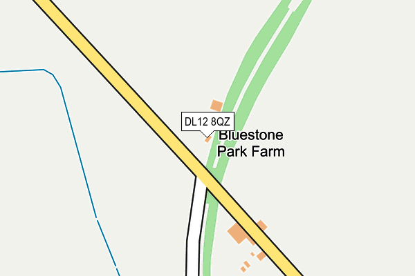 DL12 8QZ map - OS OpenMap – Local (Ordnance Survey) DL12 8QZ map - OS OpenMap – Local (Ordnance Survey)