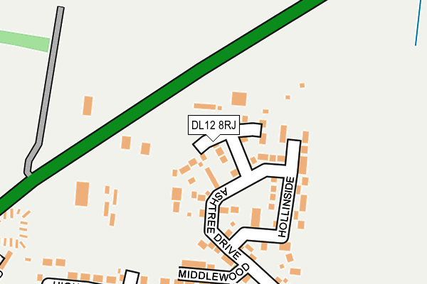 DL12 8RJ map - OS OpenMap – Local (Ordnance Survey) DL12 8RJ map - OS OpenMap – Local (Ordnance Survey)