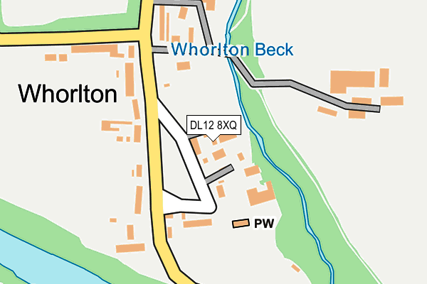 DL12 8XQ map - OS OpenMap – Local (Ordnance Survey) DL12 8XQ map - OS OpenMap – Local (Ordnance Survey)