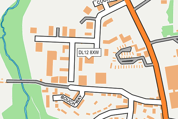DL12 8XW map - OS OpenMap – Local (Ordnance Survey) DL12 8XW map - OS OpenMap – Local (Ordnance Survey)