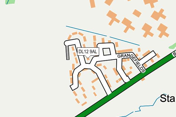 DL12 9AL map - OS OpenMap – Local (Ordnance Survey) DL12 9AL map - OS OpenMap – Local (Ordnance Survey)