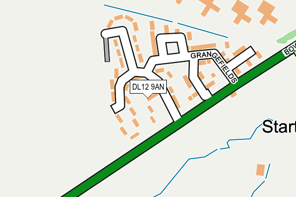 DL12 9AN map - OS OpenMap – Local (Ordnance Survey) DL12 9AN map - OS OpenMap – Local (Ordnance Survey)