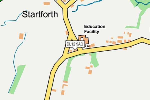 DL12 9AQ map - OS OpenMap – Local (Ordnance Survey) DL12 9AQ map - OS OpenMap – Local (Ordnance Survey)