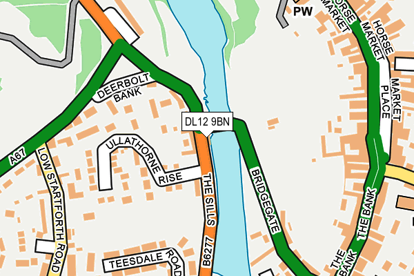 DL12 9BN map - OS OpenMap – Local (Ordnance Survey) DL12 9BN map - OS OpenMap – Local (Ordnance Survey)