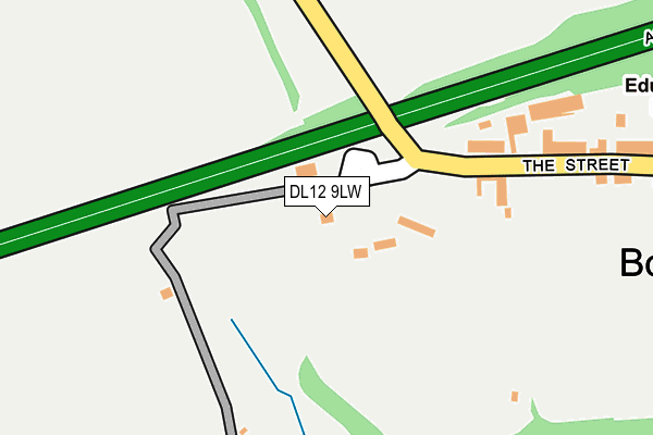 DL12 9LW map - OS OpenMap – Local (Ordnance Survey) DL12 9LW map - OS OpenMap – Local (Ordnance Survey)