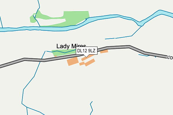 DL12 9LZ map - OS OpenMap – Local (Ordnance Survey) DL12 9LZ map - OS OpenMap – Local (Ordnance Survey)