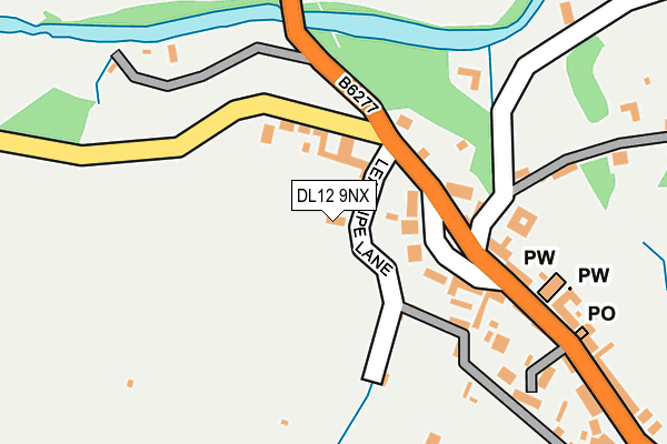 DL12 9NX map - OS OpenMap – Local (Ordnance Survey) DL12 9NX map - OS OpenMap – Local (Ordnance Survey)