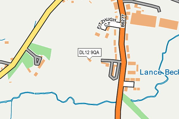 DL12 9QA map - OS OpenMap – Local (Ordnance Survey) DL12 9QA map - OS OpenMap – Local (Ordnance Survey)