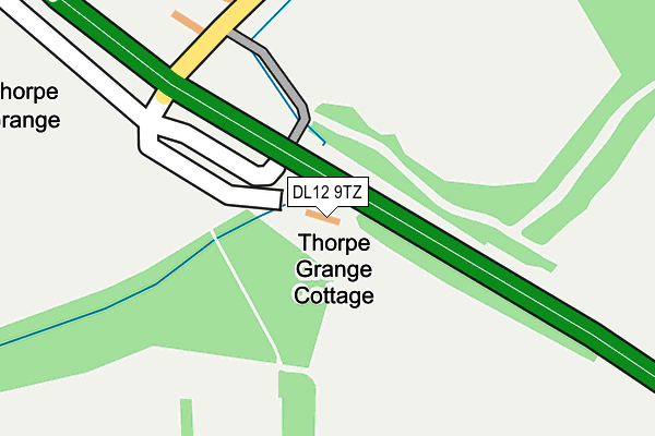 DL12 9TZ map - OS OpenMap – Local (Ordnance Survey) DL12 9TZ map - OS OpenMap – Local (Ordnance Survey)
