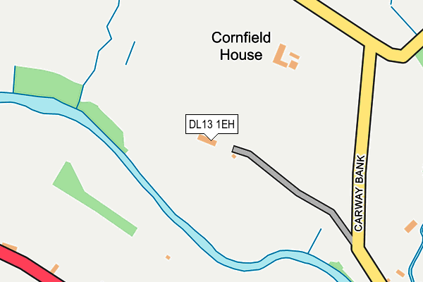 DL13 1EH map - OS OpenMap – Local (Ordnance Survey)