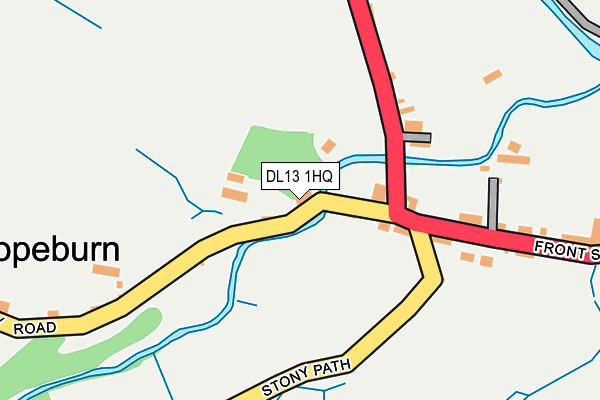 DL13 1HQ map - OS OpenMap – Local (Ordnance Survey) DL13 1HQ map - OS OpenMap – Local (Ordnance Survey)