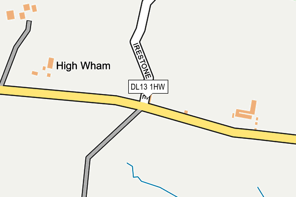 DL13 1HW map - OS OpenMap – Local (Ordnance Survey) DL13 1HW map - OS OpenMap – Local (Ordnance Survey)