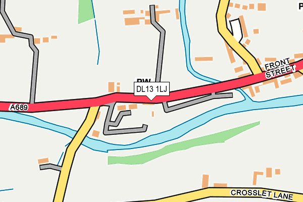 DL13 1LJ map - OS OpenMap – Local (Ordnance Survey) DL13 1LJ map - OS OpenMap – Local (Ordnance Survey)