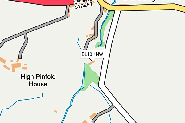 DL13 1NW map - OS OpenMap – Local (Ordnance Survey) DL13 1NW map - OS OpenMap – Local (Ordnance Survey)