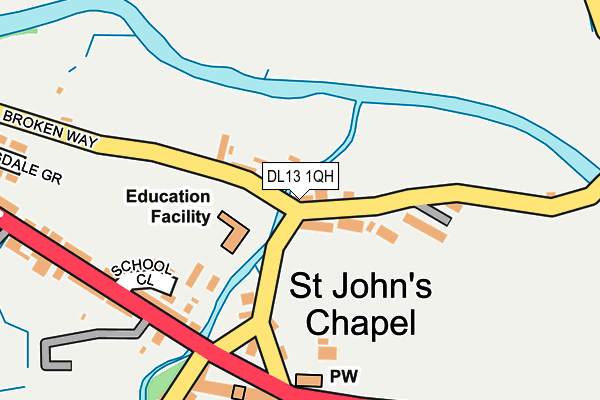 DL13 1QH map - OS OpenMap – Local (Ordnance Survey) DL13 1QH map - OS OpenMap – Local (Ordnance Survey)