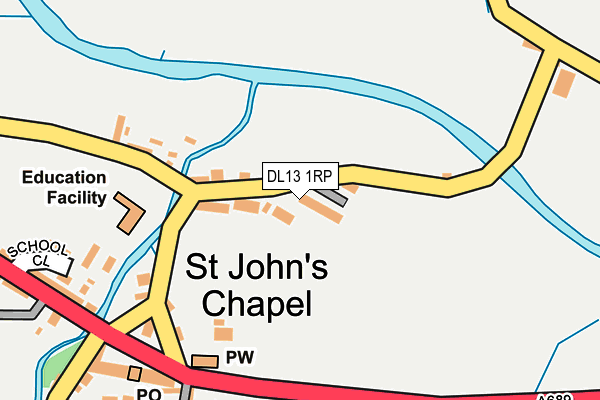 DL13 1RP map - OS OpenMap – Local (Ordnance Survey) DL13 1RP map - OS OpenMap – Local (Ordnance Survey)