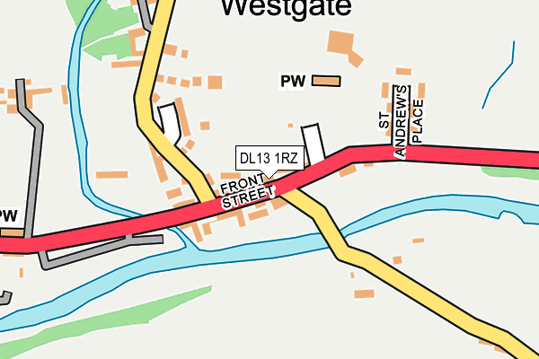 DL13 1RZ map - OS OpenMap – Local (Ordnance Survey) DL13 1RZ map - OS OpenMap – Local (Ordnance Survey)
